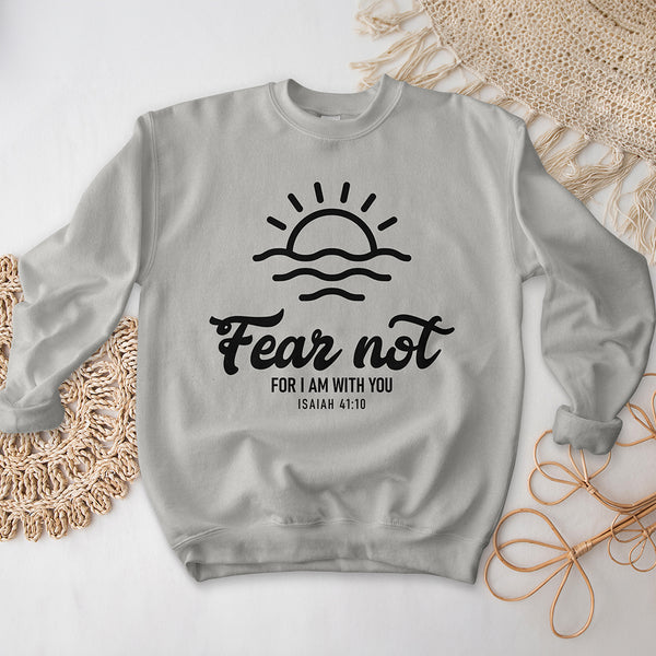 Fear Not, For I Am With You Crewneck - Horizon