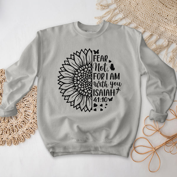 Fear not, For I Am With You Crewneck - Sunflower