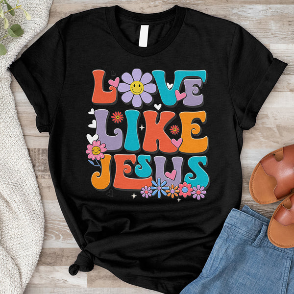 Love Like Jesus Flowers Tee