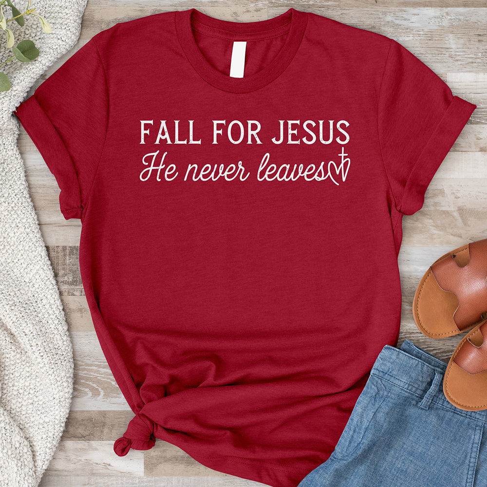 Fall for Jesus Tee - Cursive