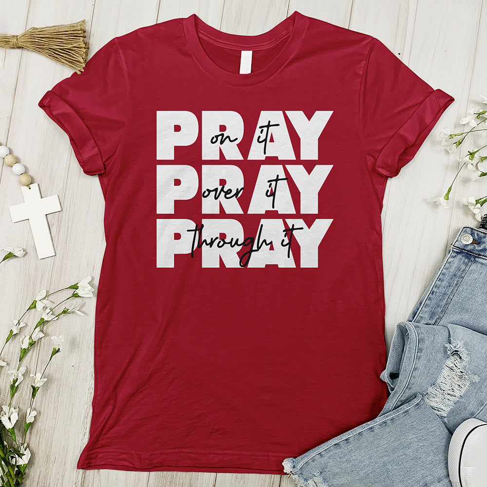 Pray On It Tee - Cardinal Red