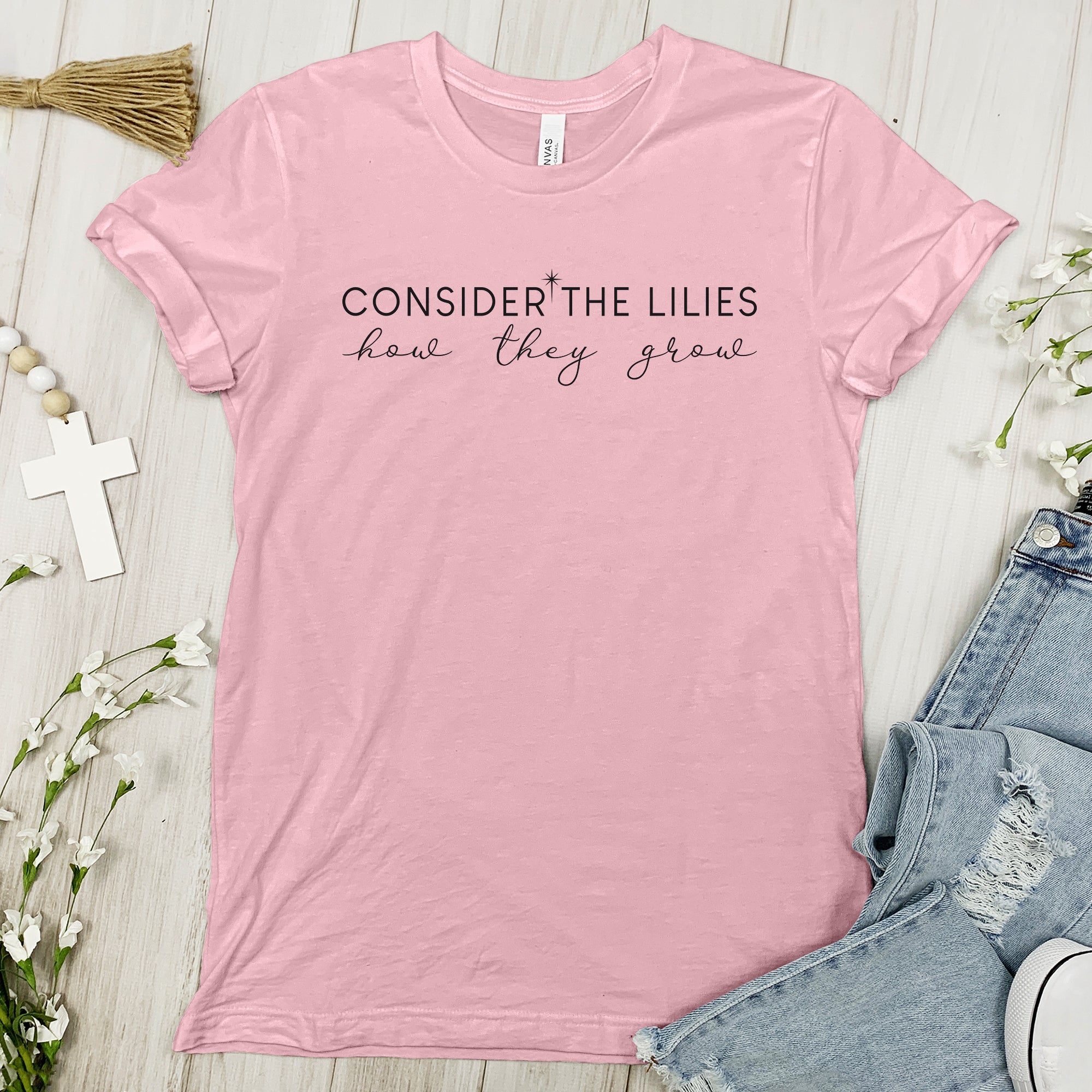 Consider the Lilies Tee - Simple Stacked