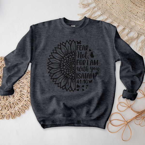 Fear not, For I Am With You Crewneck - Sunflower