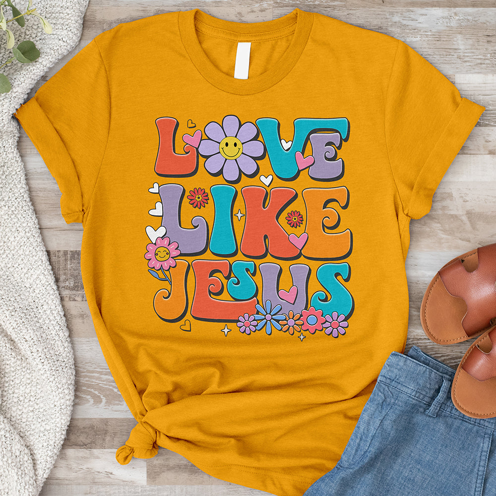 Love Like Jesus Flowers Tee