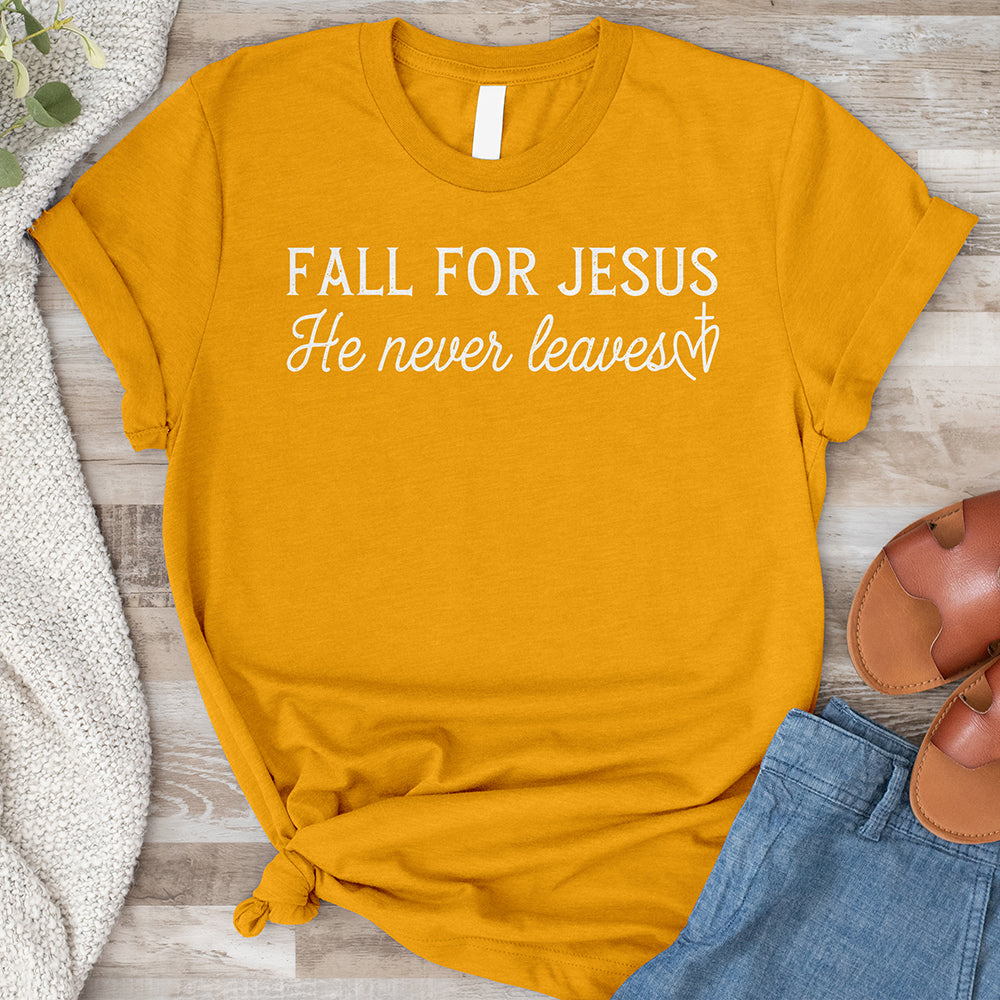 Fall for Jesus Tee - Cursive
