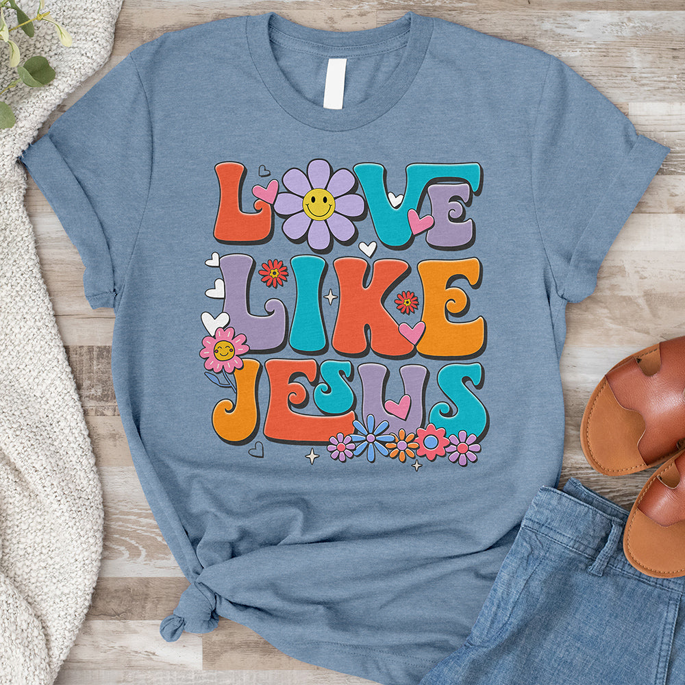Love Like Jesus Flowers Tee