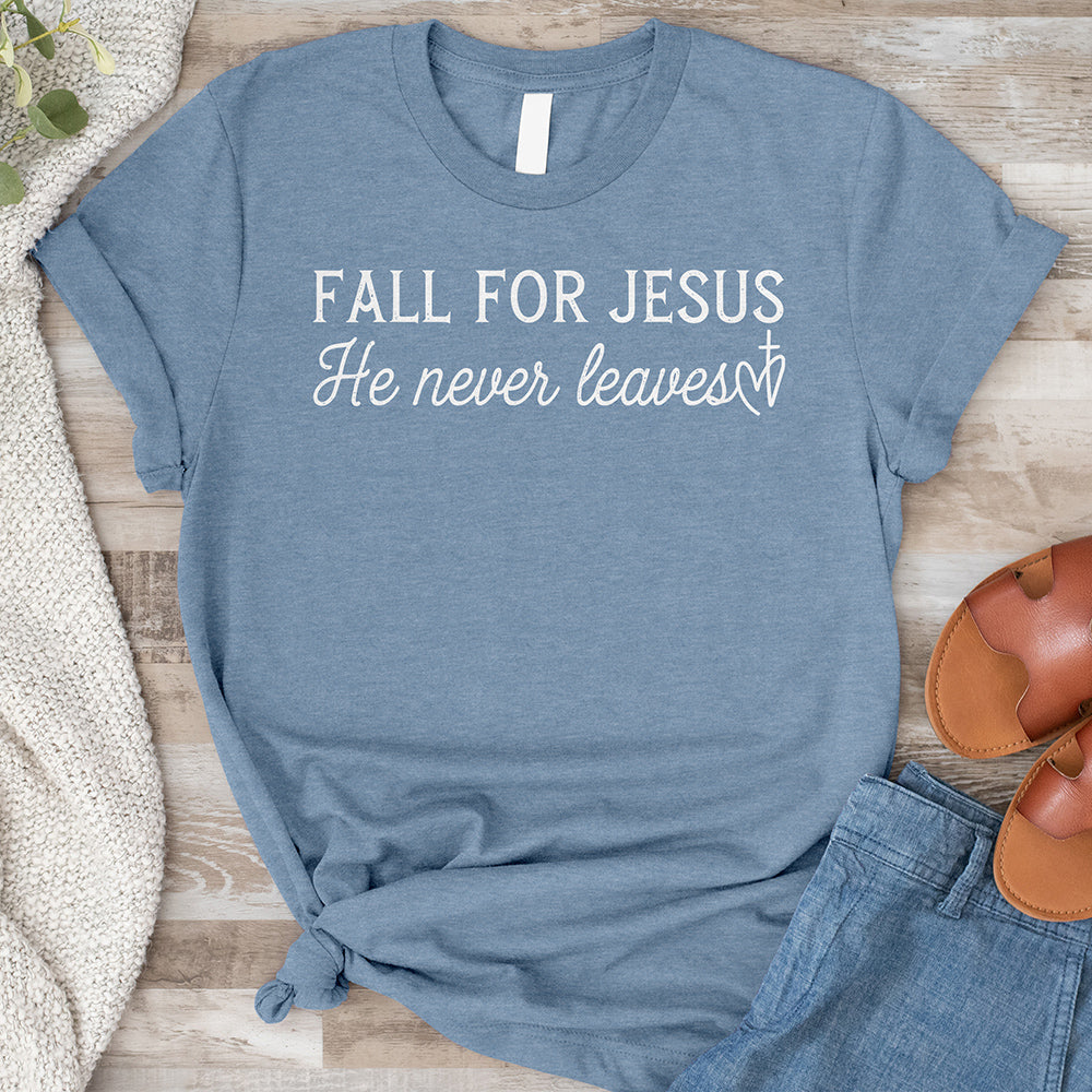 Fall for Jesus Tee - Cursive