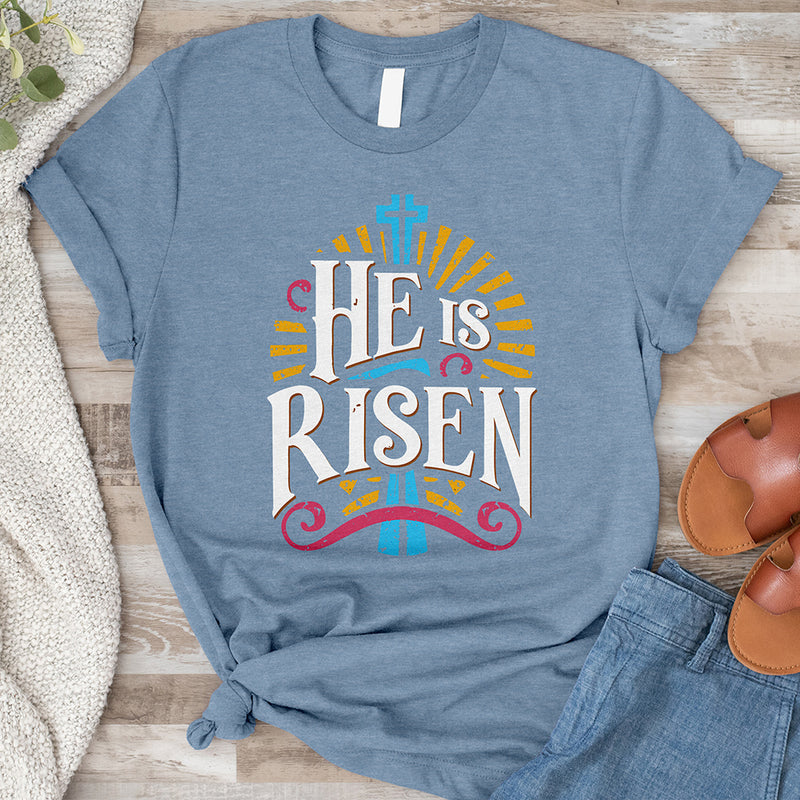 He is Risen, Glorious Cross Tee