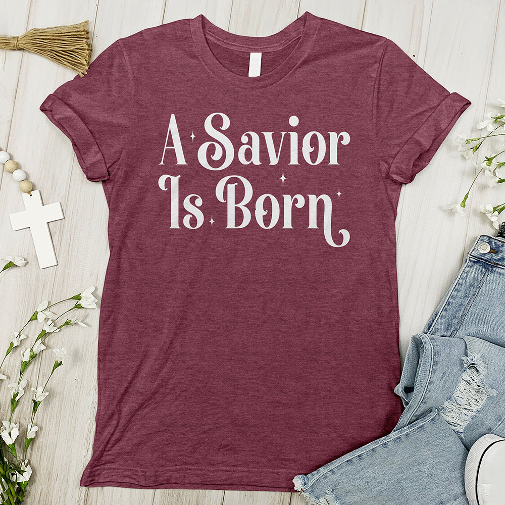 A Savior Is Born Tee - Starry Night