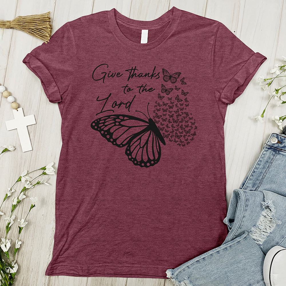Give Thanks To The Lord Butterfly Tee