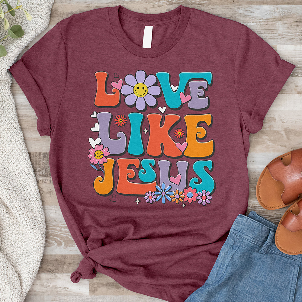 Love Like Jesus Flowers Tee