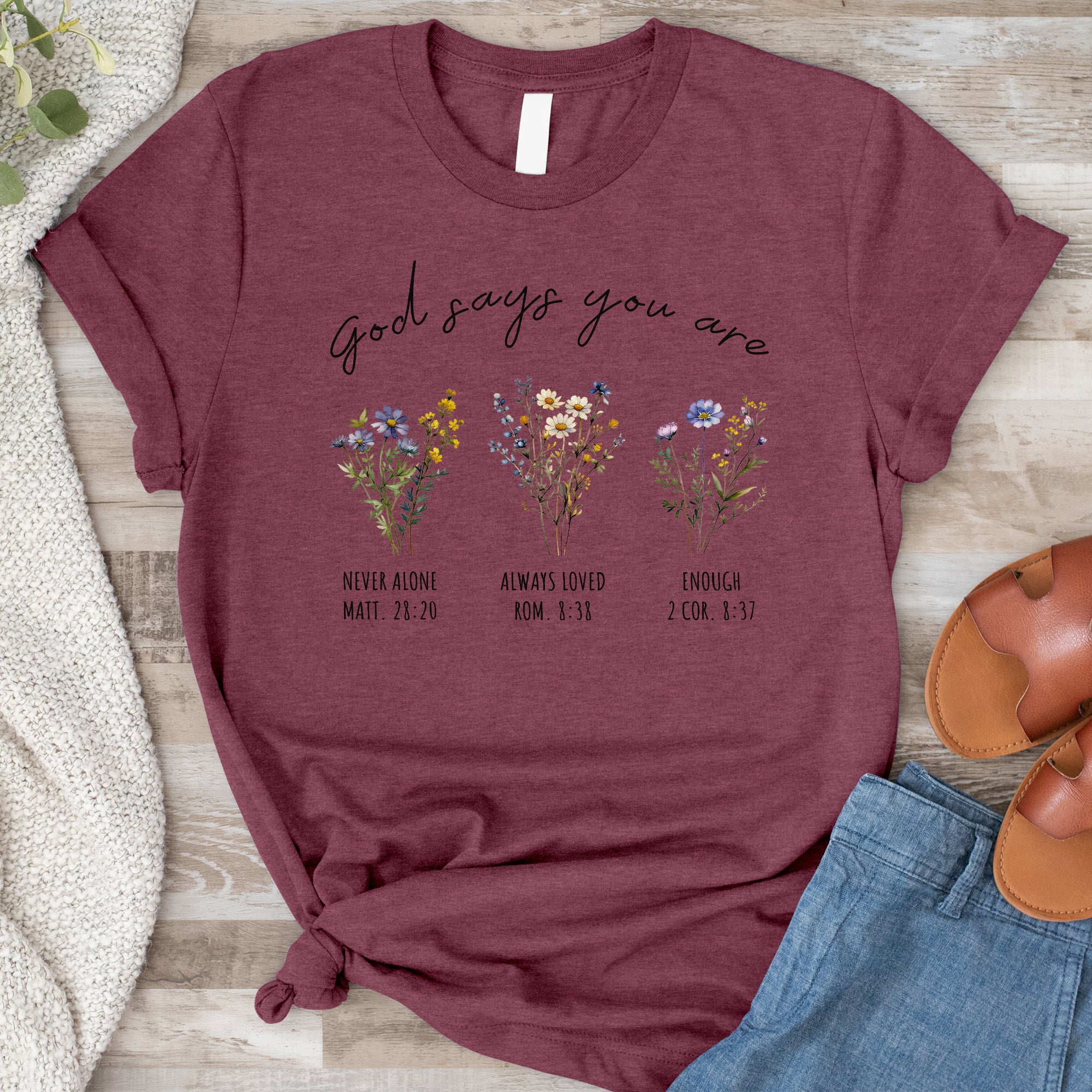 God Says You Are Tee - Heather Indigo