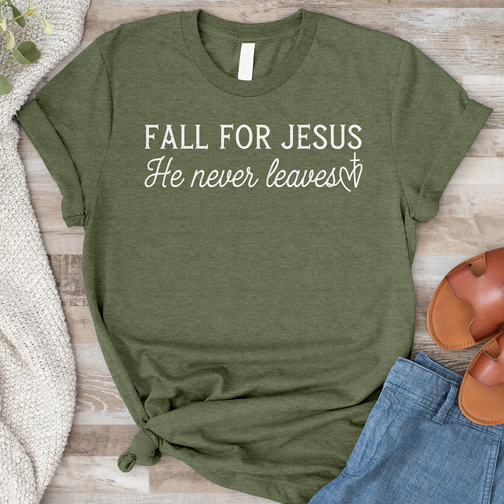 Fall for Jesus Tee - Cursive
