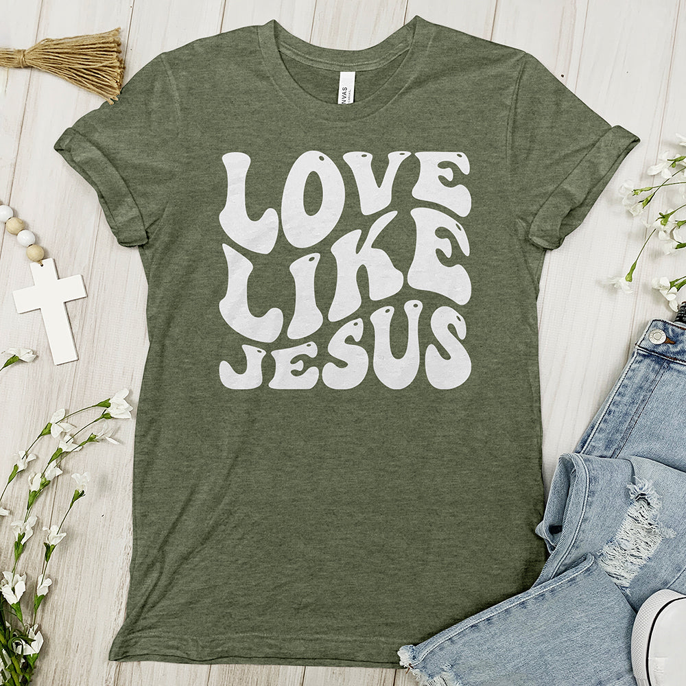 Love Like Jesus Tee - Heather Green