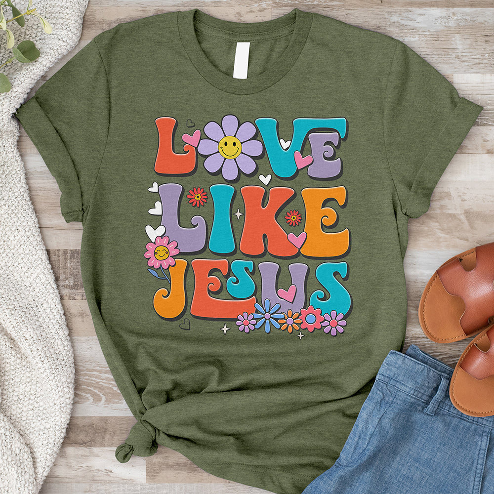 Love Like Jesus Flowers Tee