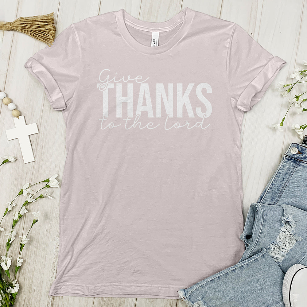 Thanks To The Lord Tee Shirt - Cursive