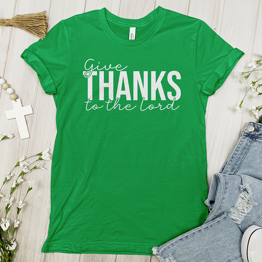 Thanks To The Lord Tee Shirt - Cursive