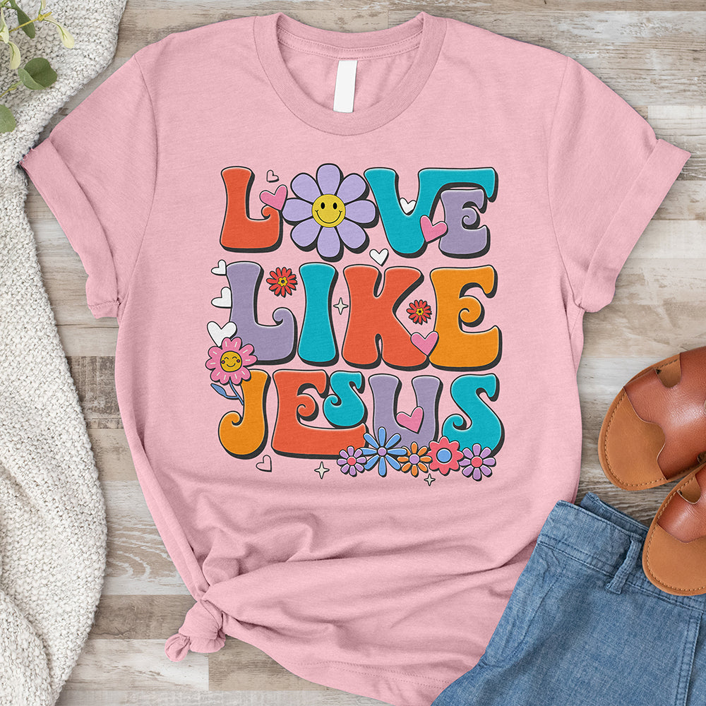 Love Like Jesus Flowers Tee