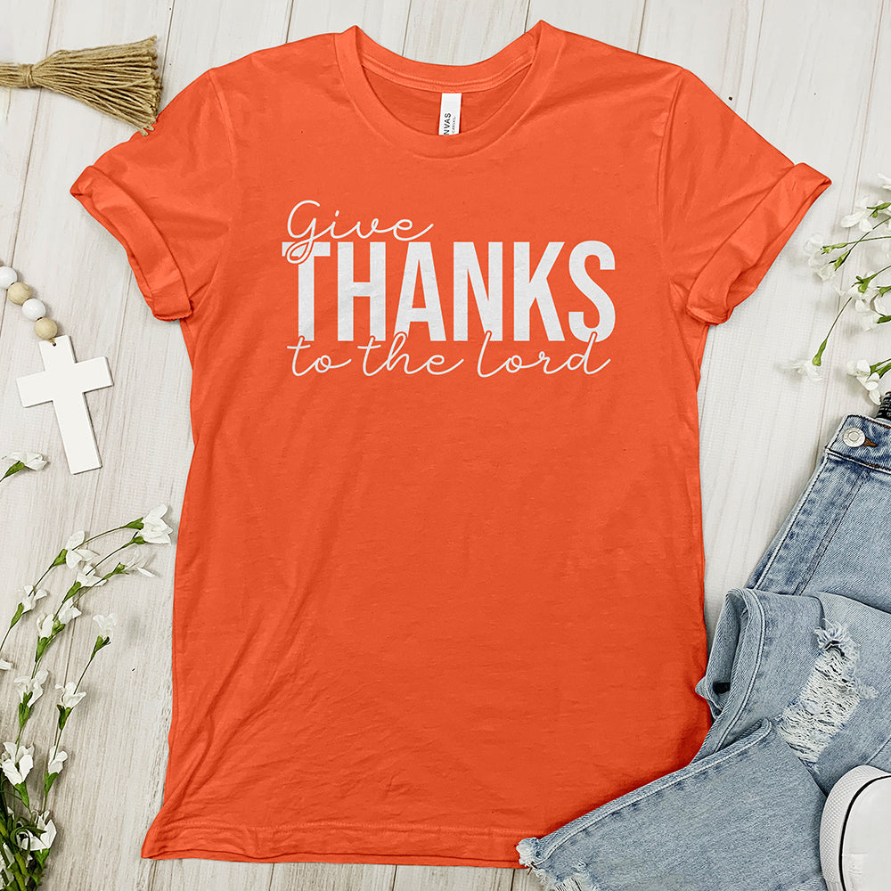 Thanks To The Lord Tee Shirt - Cursive