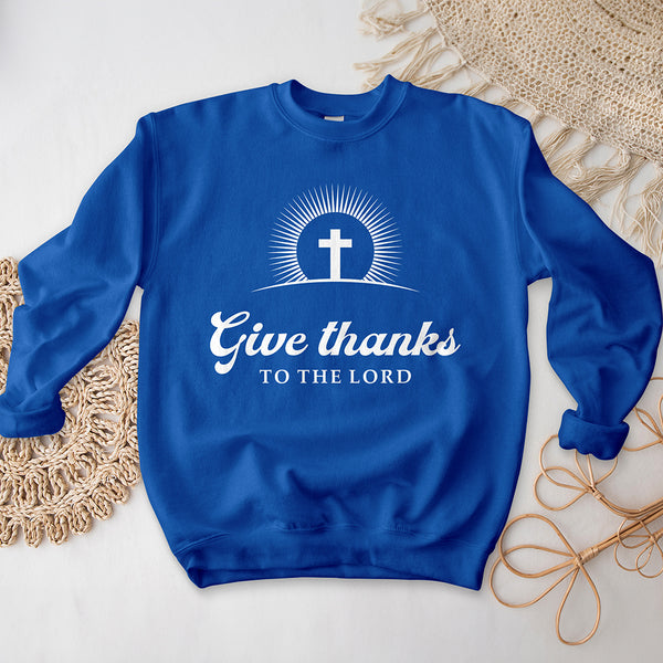 Give Thanks To The Lord Crewneck - Holy Cross