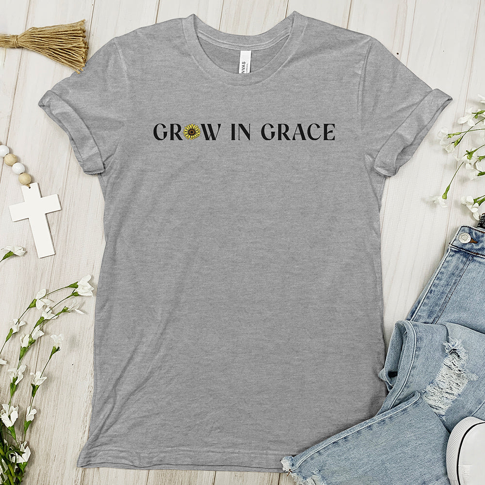 Grow In Grace Sunflower - Faith Tee