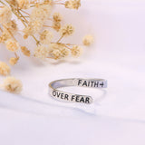 Faith Over Fear Wrap Ring