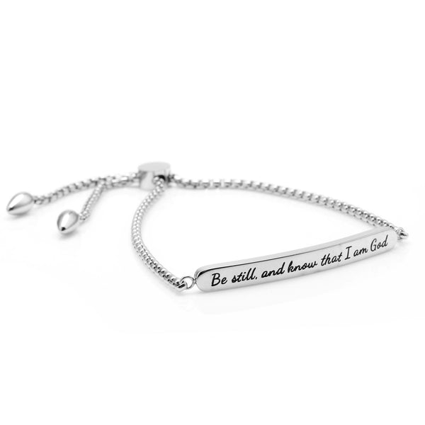 "Be Still & Know That I am God" - Bar Bracelet