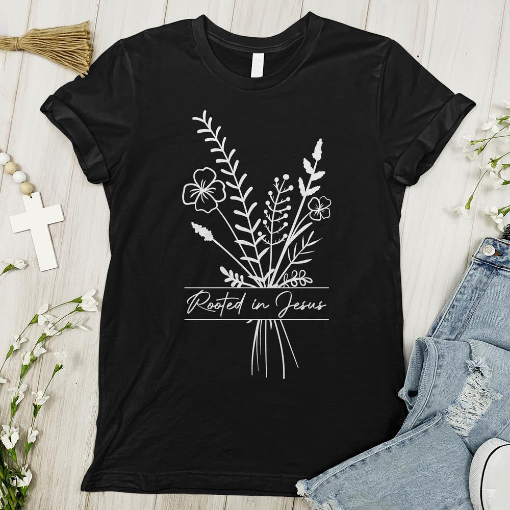 Rooted In Jesus Tee  - Black