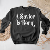A Savior Is Born Crewneck - Starry Night