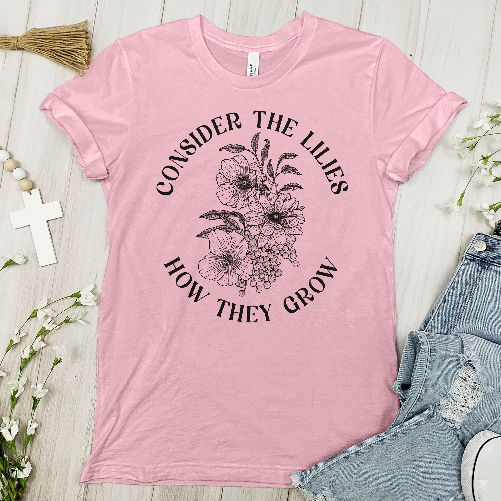 Consider The Lilies Tee - Bouquet