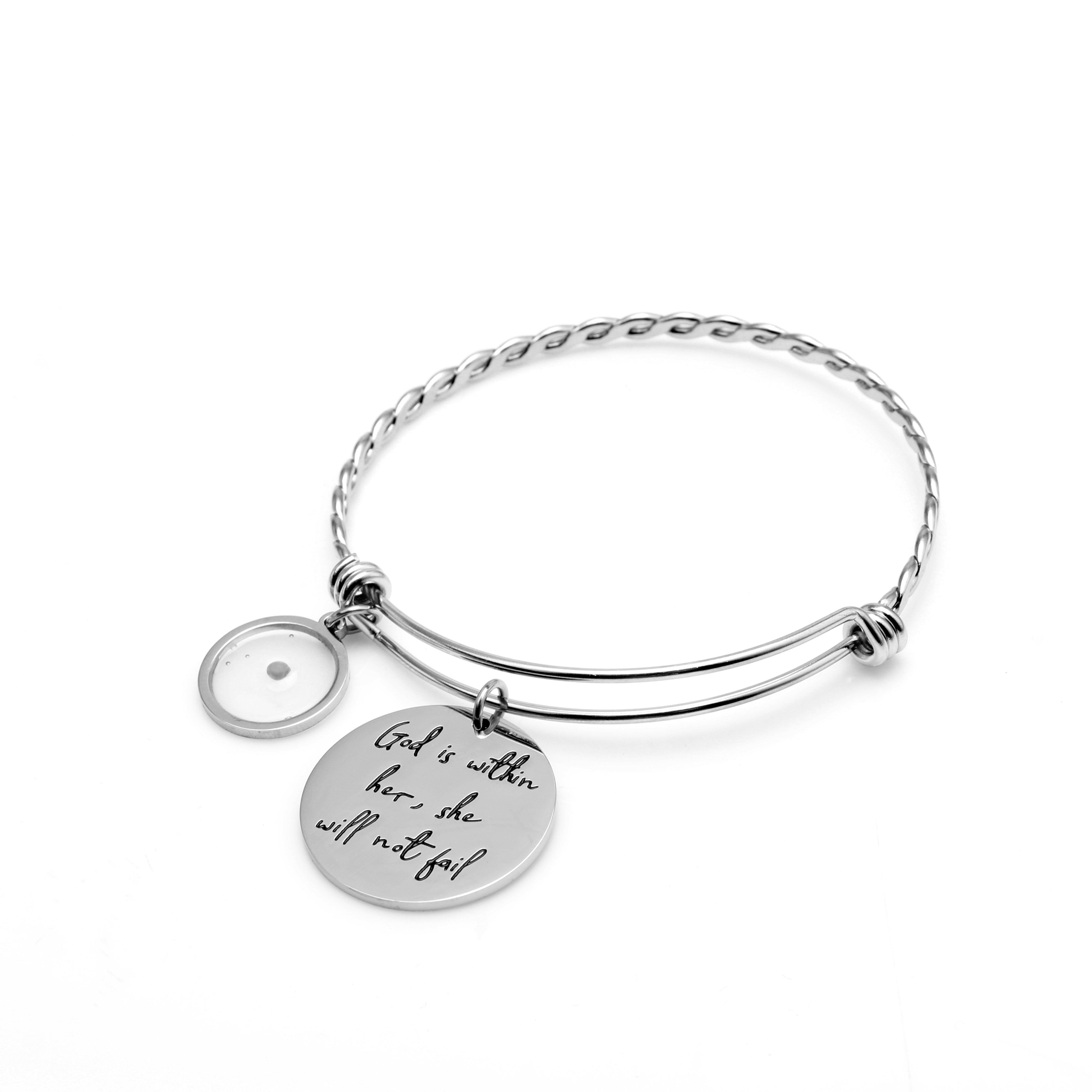 God is Within Her Bangle Bracelet