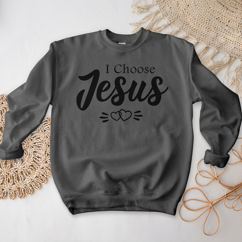 I Choose Jesus Crewneck - Hearts