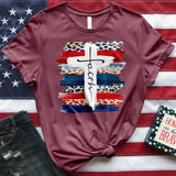 Patriotic Faith Cross Tee