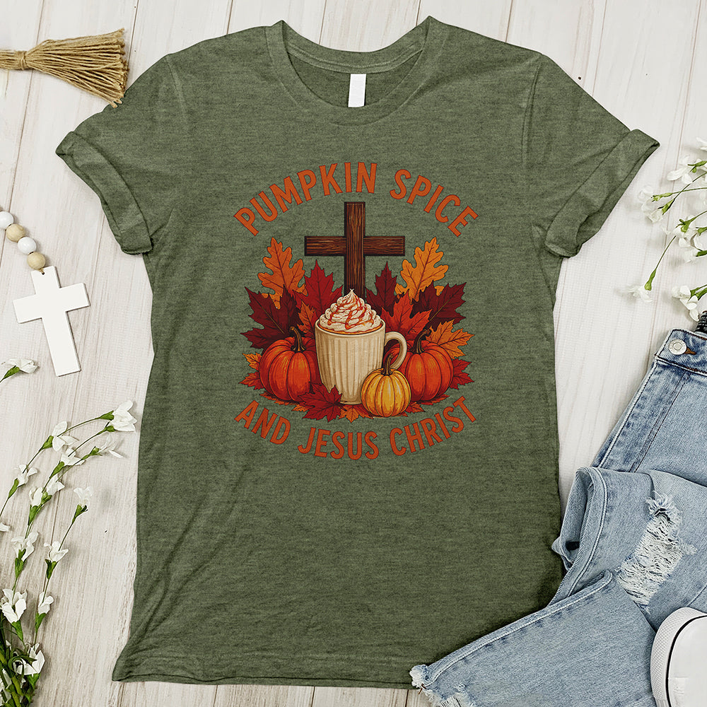 Pumpkin Spice and Jesus Christ Tee