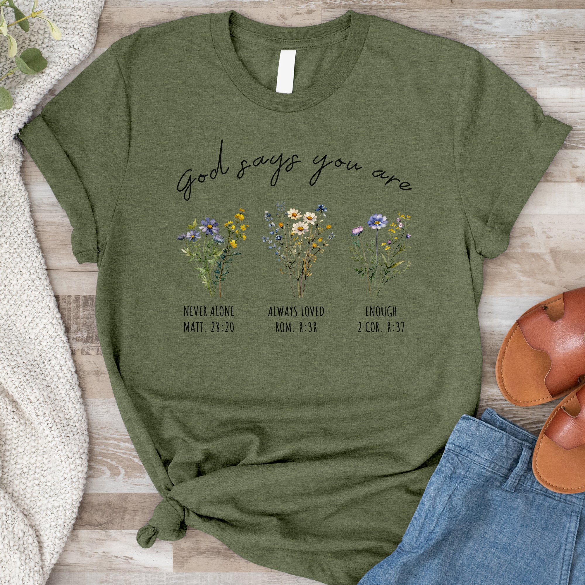 God Says You Are Tee - Heather Indigo