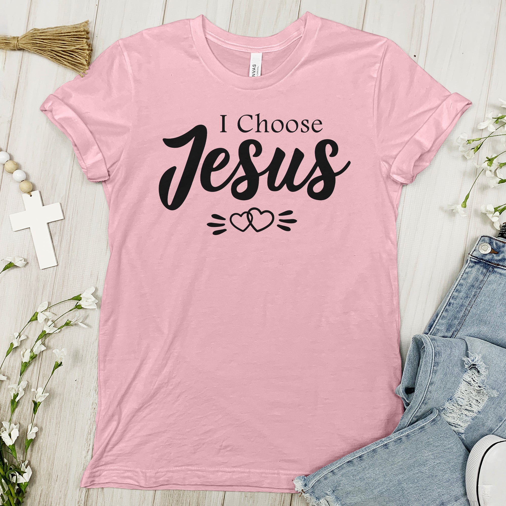 I Choose Jesus Tee - Hearts