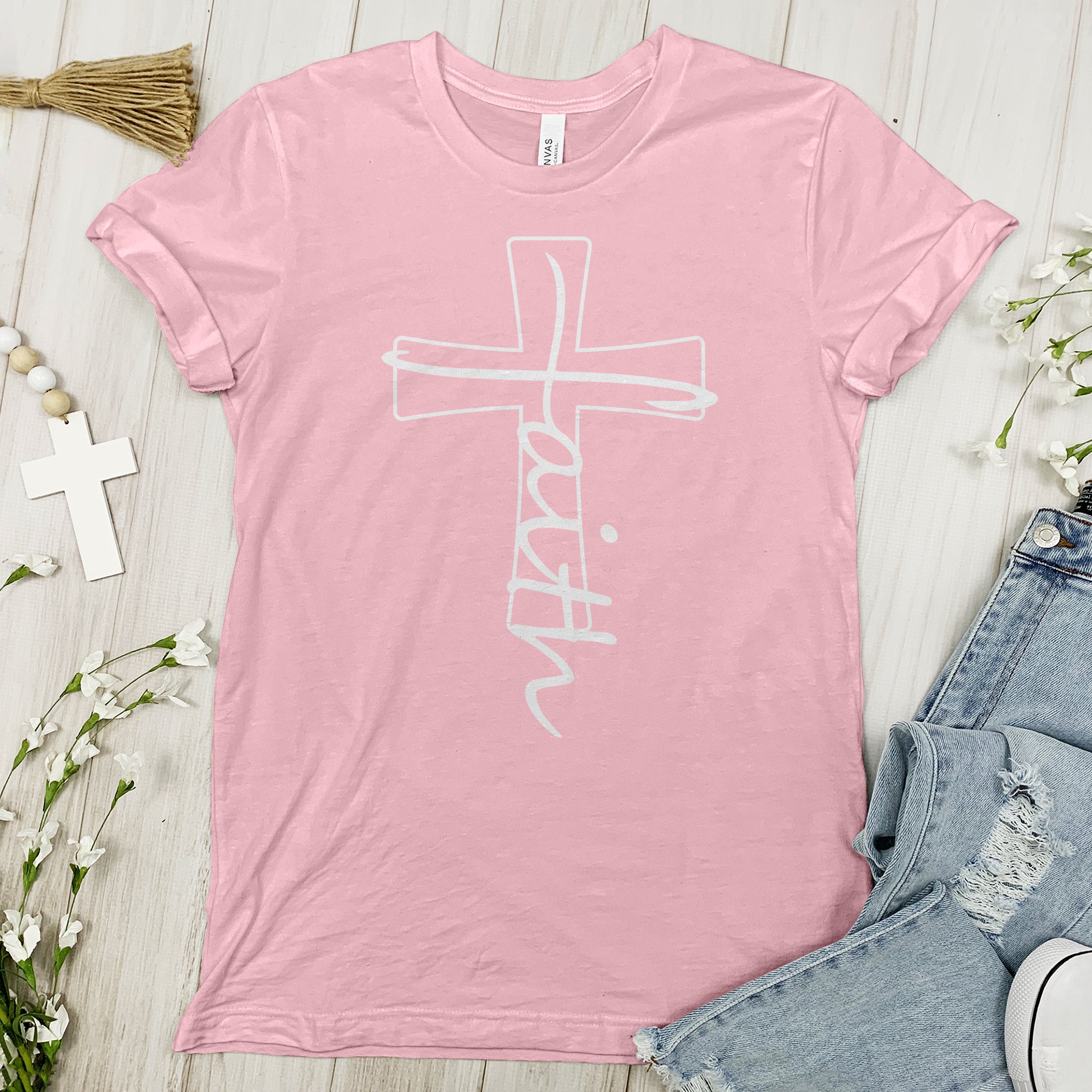 Jesus Cross White Tee