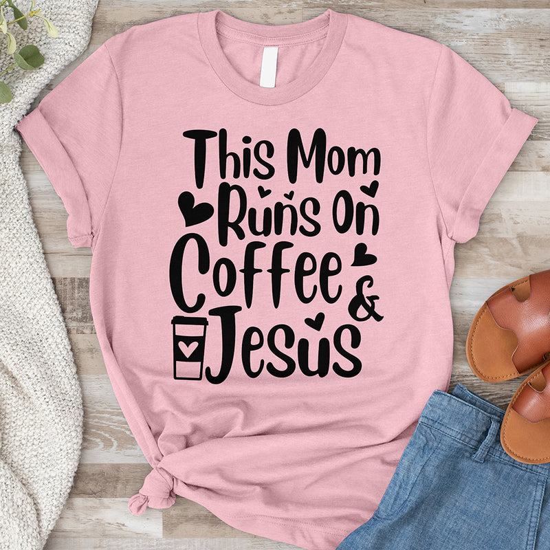 This Mom Runs on Jesus Tee