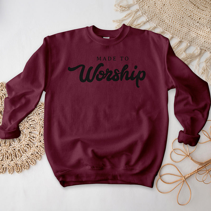 Made to Worship Crewneck - Cursive