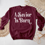 A Savior Is Born Crewneck - Starry Night