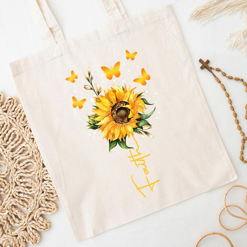 Sunflower Butterflies Tote Bag