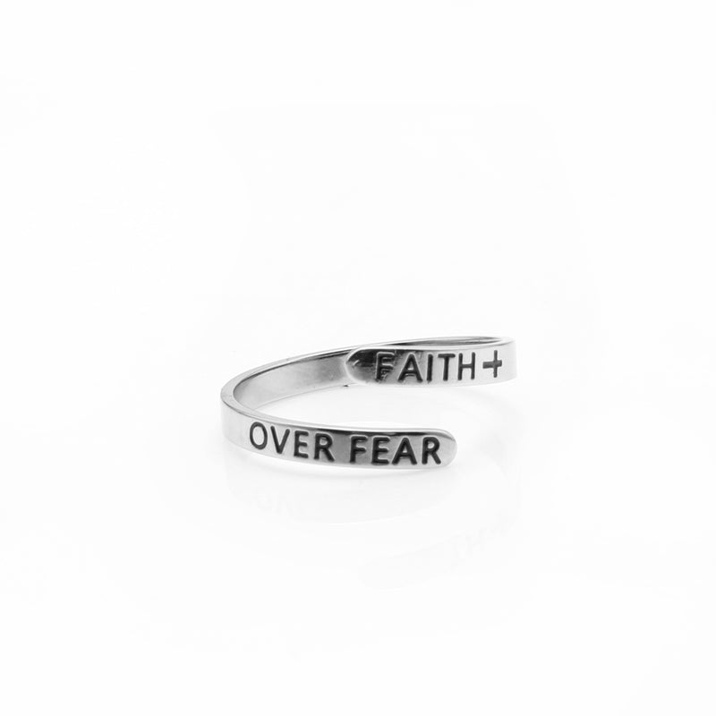 Faith Over Fear Wrap Ring