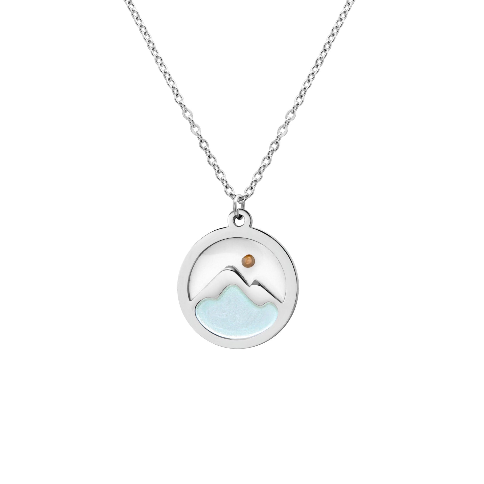 Mountain and mustard seed necklace Clearance