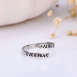 Faith Over Fear Wrap Ring